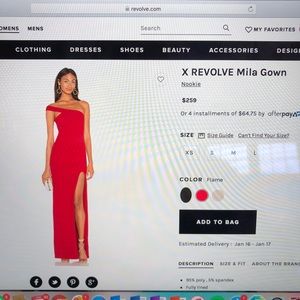 One shoulder red prom dress